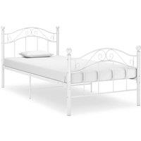 Berkfield Home Bed Frame White Metal 90x200 cm