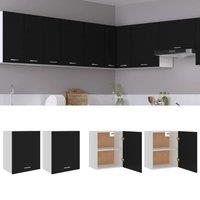 Berkfield Home Hanging Cabinets 2 pcs Black 50x31x60 cm Engineered Wood | Size: 50 x 31 x 60 cm