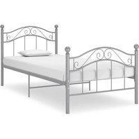 Berkfield Home Bed Frame Grey Metal 100x200 cm