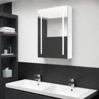 Berkfield Home LED Bathroom Mirror Cabinet Shining White 50x13x70 cm | Size: 50 x 13 x 70 cm
