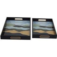 Orsina Celina Set Of Two Rectangular Trays Assorted Colour