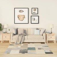 Berkfield Home Side Tables 2 pcs 40x40x39 cm Solid Wood Pine in Brown | Size: 40 x 40 x 39 cm