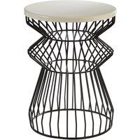 Orsina Stylish & Versatile Side Table With Curved Base Elegant Design Lounge Table, Easy To Maintain Bedside Table in Black