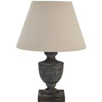 Love Lace Incia Urn Wooden Table Lamp in Brown