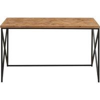 Orsina Sleek Console Table With Natural Parquet Top, Contemporary Console Table For Livingroom, Versatile Table
