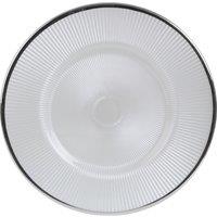 Orsina Ida 27cm Embossed White Glass Dinner Plate