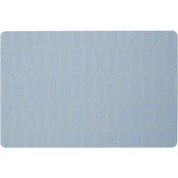 Orsina Set Of Four Blue Placemats, Contemporary Heat Resistant Dining Mats, Stylish Stainless Steel Foil Accent