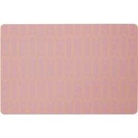 Orsina Set Of Four Blue Placemats, Contemporary Heat Resistant Dining Mats, Stylish Stainless Steel Foil Accent in Pink