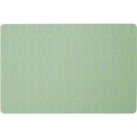 Orsina Set Of Four Blue Placemats, Contemporary Heat Resistant Dining Mats, Stylish Stainless Steel Foil Accent in Green