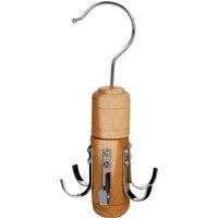 Orsina Cedar Wood Tie & Belt Hanger, 6 Chrome Hooks With Swivel Design For Easy Access, Natural Anti-Moth Cedar