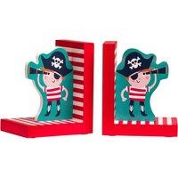 Orsina Stylish Set Of 2 Pirate Bookends, Fun Design Pirate Bookends For Library, Reliable Bookends For Reading Time