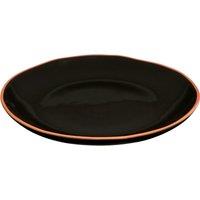 Orsina Glazed Terracotta Calisto Dinner Plate in Black