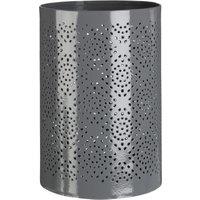 Orsina Punched Large Candle Holder in Grey