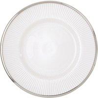 Orsina Ida 21cm Embossed White Glass Side Plate