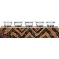 Orsina Bantu Tribal Wooden Tealight Holder in Natural