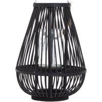 Orsina Lentigo Small Bamboo Lantern in Black