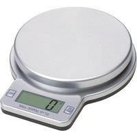 Orsina Compact 3kg Round Electronic Kitchen Scale, Elecronic Style Kitchen Scale, Easy To Read Digital Baking Scale in Silver