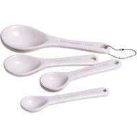 Orsina Durable Set Of 4 Measuring Spoons, Precised Measuring Spoons For Efficient Baking, Charming Design Spoon in White