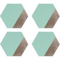 Orsina Geome Dipped Hexagonal Placements in Jade