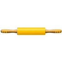Premier Housewares Non Stick Zing Red Silicone Rolling Pin, Heat Resistant Rolling Pin, Durable Wooden Pin For KItchen in Yellow