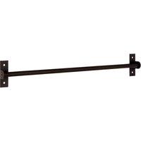 Orsina Chrome Hanging Rail, Wall Mounted Rail For Organising Kitchen Utensils Or Towels, Metal Construction in True Black