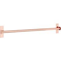 Orsina Chrome Hanging Rail, Wall Mounted Rail For Organising Kitchen Utensils Or Towels, Metal Construction in Rose Gold
