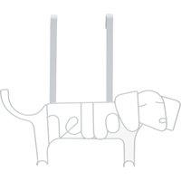 Orsina Stylish Design Gold Finish Sausage Dog Hanger, Versatile Storage Over Door Hooks, Sturdy Hanging Hooks in White