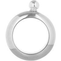Orsina Contemporary Silver Finish Bijoux Hip Flask, Durable Hip Flask, Stainless Steel Constructed Alcohal Flask