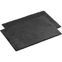 Orsina Set Of Two Slate Rectangular Placemats in Grey