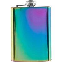 Orsina Oil Slick Hip Flask, Trendy 5oz Stainless Steel Flask With Iridescent Finish & Secure Screw Cap