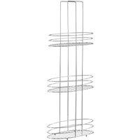 Orsina 3 Tier Bathroom Organiser, Bathroom Cupboard Organiser, Vertical Bathroom Caddy With Grille Base Shelves in Silver