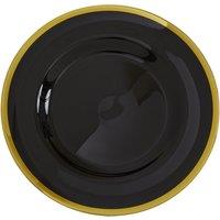 Orsina Ida 33cm Glass Charger Plate in Black