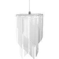 Orsina Acrylic Laser Cut Pendant Light, Dome Shade Hanging Light Fixture, Modern Pendant Lamp, White Ceiling Light
