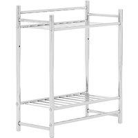 Orsina Dara 2 Tier Wall Mount Towel Shelves in Silver