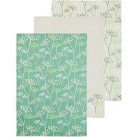 Orsina Set of 3 Floral Cotton Tea Towels, 3 Piece Kitchen Towel Set, Highly Absorbent Tea Towels, Colourful Towels