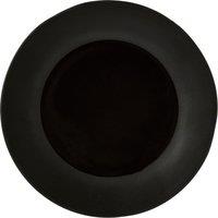 Orsina Black Stoneware Dinner Plate, Two-Tone Black Palette Side Plate With Uneven Rim, Perfect For Modern Dining