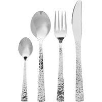 Orsina 24-Piece Cutlery Set, Stainless Steel Flatware for Dining, Includes Knives, Forks, Spoons, & Teaspoons in Silver