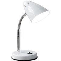 Orsina Gloss Desk Lamp, Adjustable Living Room Desk Lamp, Minimalistic Desk Lamp for Reading & Writing in White