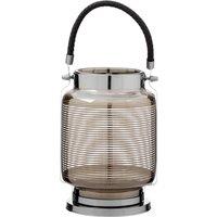 Orsina Raya Small Nickel Stripe Lantern in Clear