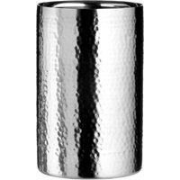 Orsina Hammered Effect Stainless Steel Bottle Cooler, Stylish & Durable Wine Chiller With Textured Finish in Silver