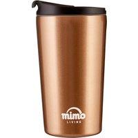 Orsina Silver Finish 250ml Insulated Stainless Steel Travel Mug, Travel Mug with Lid, Metal Travel Mug, Thermos Mug in Gold