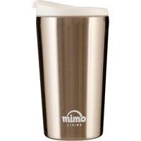 Orsina Silver Finish 250ml Insulated Stainless Steel Travel Mug, Travel Mug with Lid, Metal Travel Mug, Thermos Mug