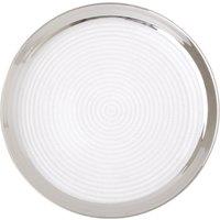 Orsina Ida 27cm Embossed Coupe Dinner Plate in Clear