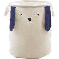 Orsina Dog Face Laundry Bag, Fun & Functional Fabric Hamper With Drawstring Closure & Handles, Lightweight in White