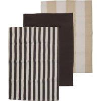 Orsina Set of 3 Stripe Cotton Tea Towels, Ultra-Absorbent Kitchen Towels, Stripe Design Tea Towels, Kitchen Towels