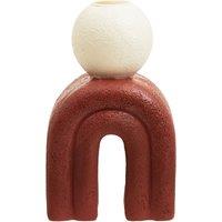 Orsina Antique Candle Holder For Living Room, Modern Candle Holder with Base, Large Candle Holder For Home in Red