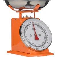Orsina Retro Style 5Kg Cream Kitchen Scale, Premium Kitchen Scale, Iron Steel Constructed Analogue Baking Scale in Orange