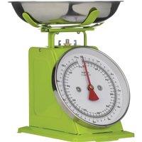 Orsina Retro Style 5Kg Cream Kitchen Scale, Premium Kitchen Scale, Iron Steel Constructed Analogue Baking Scale in Green