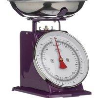 Orsina Retro Style 5Kg Cream Kitchen Scale, Premium Kitchen Scale, Iron Steel Constructed Analogue Baking Scale in Purple