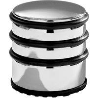 Orsina Chrome Door Stopper, Sleek & Durable Metal Design With Rubber Base For Floor Protection in Silver